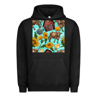 Pigment Black farm seamless pattern Urban Hoodie - BundleAndBundleShop