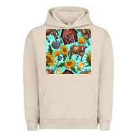 Pigment French Oak farm seamless pattern Urban Hoodie - BundleAndBundleShop