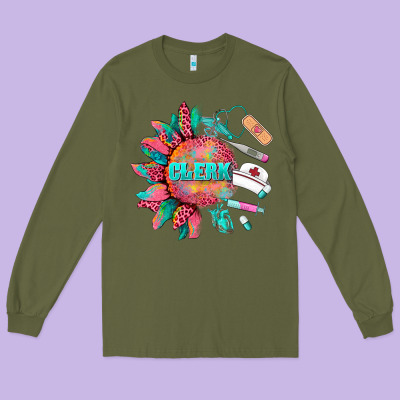 Western Clerk Medical Instruments Long Sleeve Tee Designed By Barkaloodesign