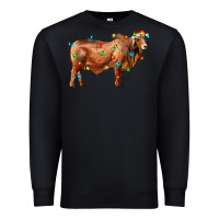 Black brahman bull with christmas lights Premium Sweatshirt - RanaPortraitStore