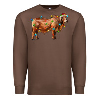 Chestnut brahman bull with christmas lights Premium Sweatshirt - RanaPortraitStore