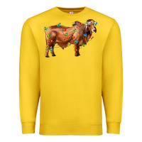 Lemon brahman bull with christmas lights Premium Sweatshirt - RanaPortraitStore