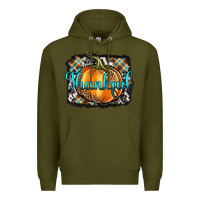 Army Green Thankful Pumpkin Premium Hoodie - Artiststas