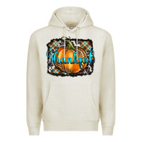 Oatmeal Heather Thankful Pumpkin Premium Hoodie - Artiststas