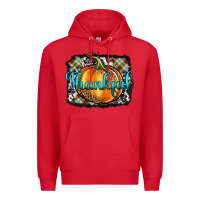 Red Thankful Pumpkin Premium Hoodie - Artiststas