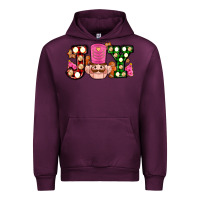 Mauve Wine Christmas joy snacks and nutcracker cookies ado Urban Hoodie - AdoDesignShop