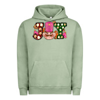 Pigment Oil Green Christmas joy snacks and nutcracker cookies ado Urban Hoodie - AdoDesignShop