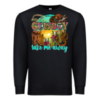 Black cowboy take me away Premium Sweatshirt - Zillion Design Studio