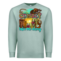 Seafoam cowboy take me away Premium Sweatshirt - Zillion Design Studio