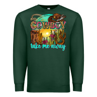 Sports Green cowboy take me away Premium Sweatshirt - Zillion Design Studio