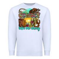 White cowboy take me away Premium Sweatshirt - Zillion Design Studio