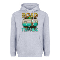 Heather Grey road tripping Heavyweight Hoodie - texasbilliewilder