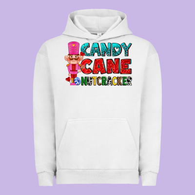 Candy Cane And Pink Nutcracker Ado Urban Hoodie Designed By Adodesignshop