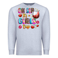 Heather Grey oh sip its a girls Premium Sweatshirt - texasbilliewilder