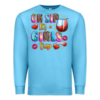 Ocean Blue oh sip its a girls Premium Sweatshirt - texasbilliewilder