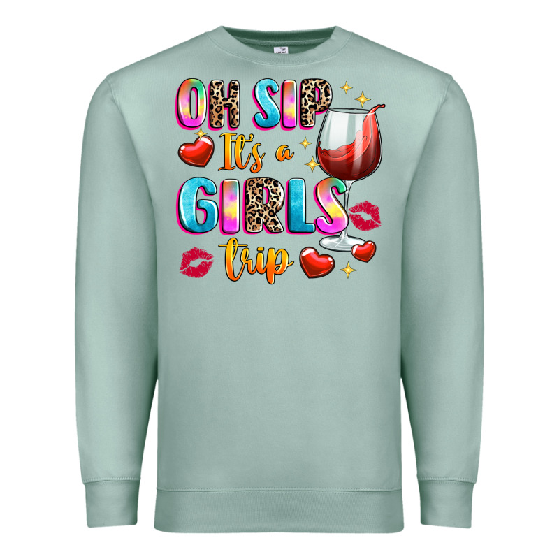 Oh Sip Its A Girls Premium Sweatshirt by texasbilliewilder | Teevron