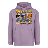 Lavender im just here for the snacks sports sister Heavyweight Hoodie - Zillion Design Studio