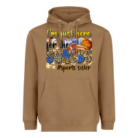 Toasted Coconut im just here for the snacks sports sister Heavyweight Hoodie - Zillion Design Studio