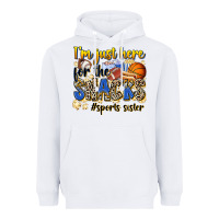 White im just here for the snacks sports sister Heavyweight Hoodie - Zillion Design Studio