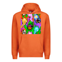Carrot halloween jar with ghost seamless pattern Premium Hoodie - BundleAndBundleShop