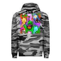 Slate Camo halloween jar with ghost seamless pattern Premium Hoodie - BundleAndBundleShop