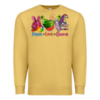 Antique Gold peace love gnome summer Premium Sweatshirt - texasbilliewilder