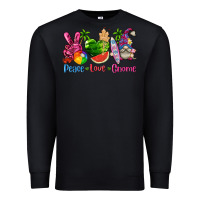 Black peace love gnome summer Premium Sweatshirt - texasbilliewilder