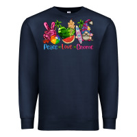 Navy peace love gnome summer Premium Sweatshirt - texasbilliewilder