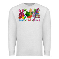Oatmeal Heather peace love gnome summer Premium Sweatshirt - texasbilliewilder