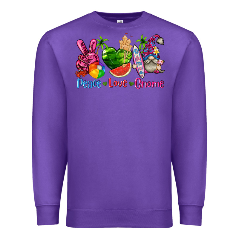 Peace Love Gnome Summer Premium Sweatshirt by texasbilliewilder | Teevron
