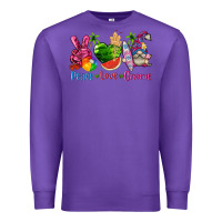 Purple peace love gnome summer Premium Sweatshirt - texasbilliewilder