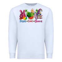 White peace love gnome summer Premium Sweatshirt - texasbilliewilder