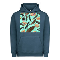 Pigment Midnight Navy literature seamless pattern Urban Hoodie - BundleAndBundleShop