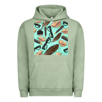 Pigment Oil Green literature seamless pattern Urban Hoodie - BundleAndBundleShop