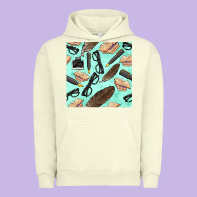 Literature Seamless Pattern Urban Hoodie Designed By Bundleandbundleshop