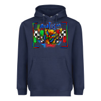 Navy autism mom checkered flag Heavyweight Hoodie - Zillion Design Studio