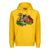 Lemon barn st patricks with truck and shamrocks Premium Hoodie - AdoDesignShop