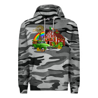 Slate Camo barn st patricks with truck and shamrocks Premium Hoodie - AdoDesignShop