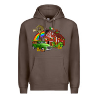Coffee barn st patricks with truck and shamrocks Premium Hoodie - AdoDesignShop