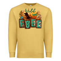 Antique Gold wild and free cowgirl horse desert Premium Sweatshirt - Zillion Design Studio