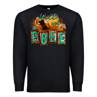 Black wild and free cowgirl horse desert Premium Sweatshirt - Zillion Design Studio