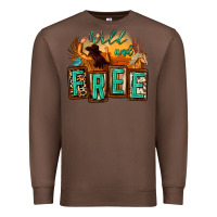 Chestnut wild and free cowgirl horse desert Premium Sweatshirt - Zillion Design Studio