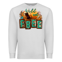 Dove Grey wild and free cowgirl horse desert Premium Sweatshirt - Zillion Design Studio