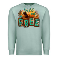 Seafoam wild and free cowgirl horse desert Premium Sweatshirt - Zillion Design Studio