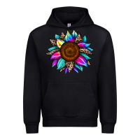 Black sunflower tie dye Urban Hoodie - JahusDesignShop