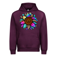 Mauve Wine sunflower tie dye Urban Hoodie - JahusDesignShop