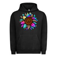 Pigment Black sunflower tie dye Urban Hoodie - JahusDesignShop