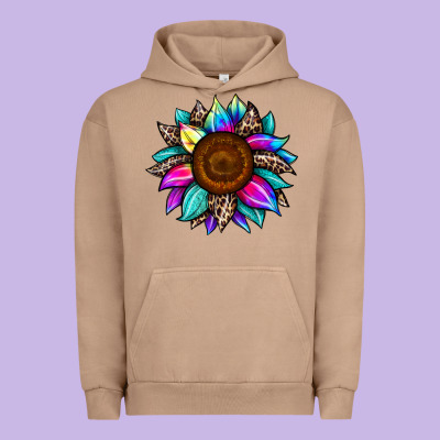 Sunflower Tie Dye Urban Hoodie Designed By Jahusdesignshop