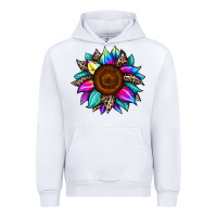 White sunflower tie dye Urban Hoodie - JahusDesignShop