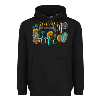 Black sewing life western Heavyweight Hoodie - texasbilliewilder
